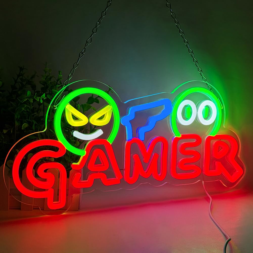 Gamer Neon Sign LED Wall Light - огляд і ціна Party Games Christmas