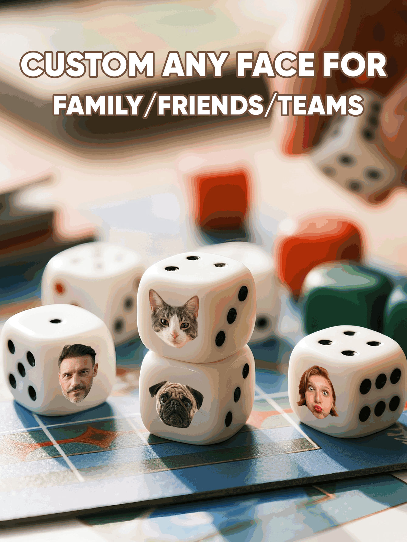 Custom Face Dice Personalized  - огляд і ціна Party Games Christmas